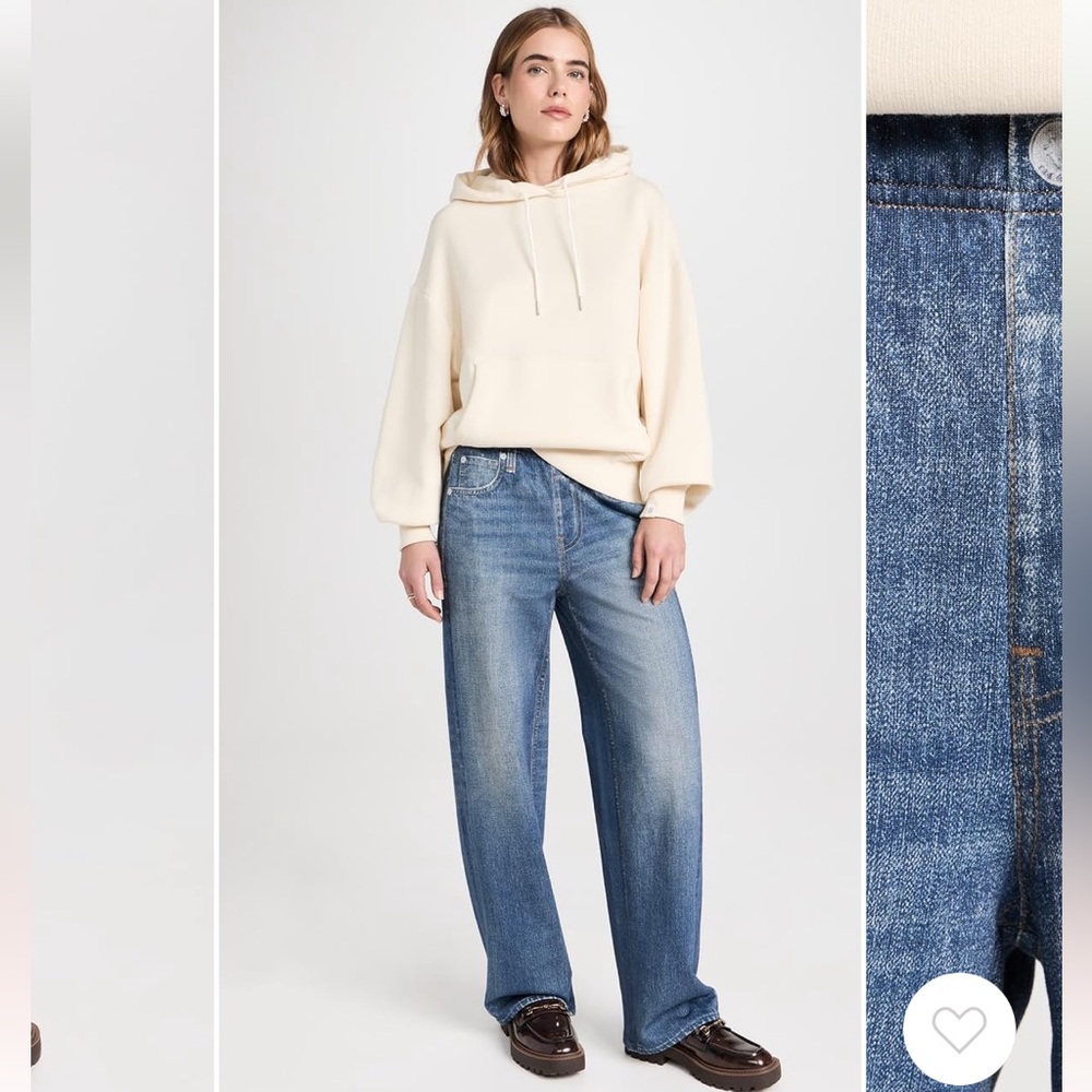Rag & Bone Miramar Wide Leg Jeans in Lenox Blue